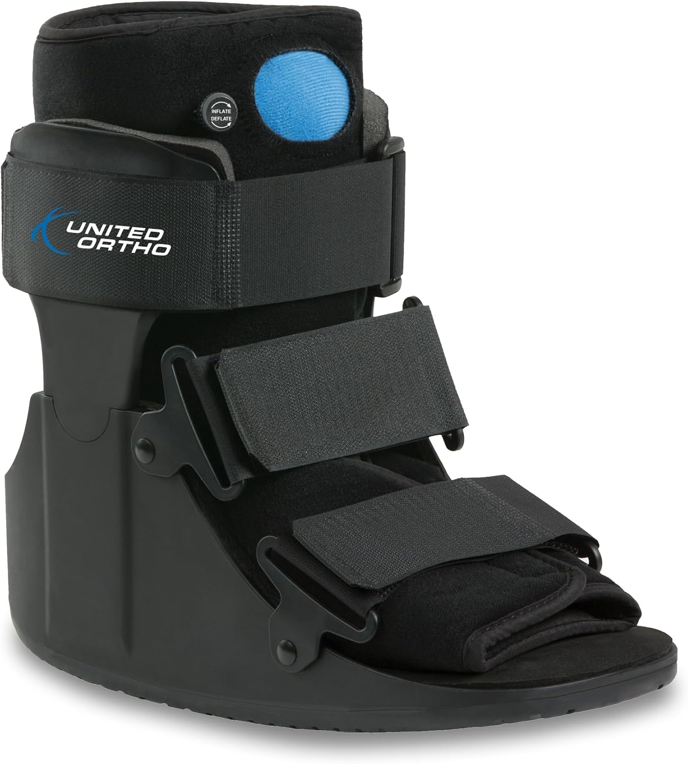 United Ortho Short Air Cam Walker Fracture Boot, Small, Black