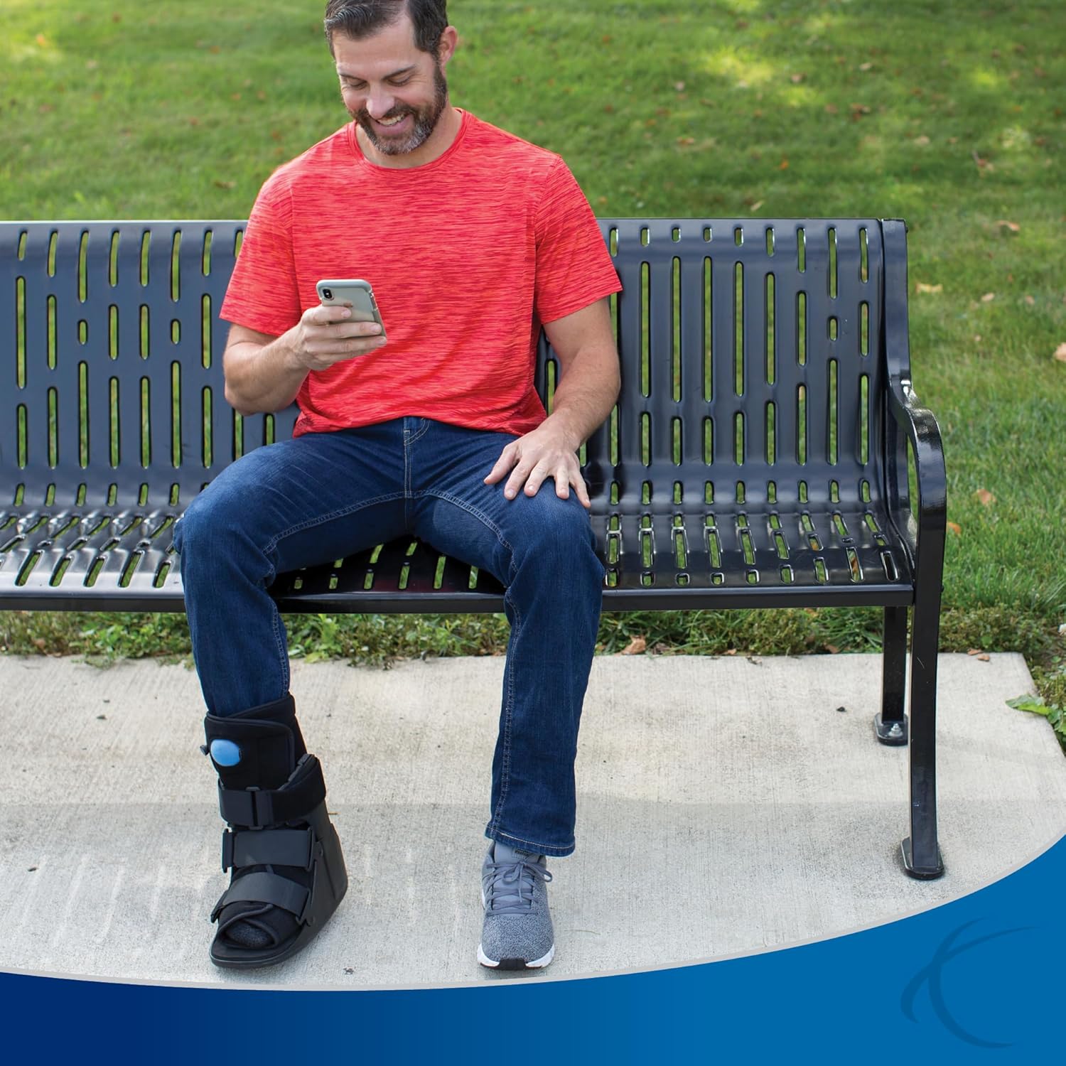 United Ortho Short Air Cam Walker Fracture Boot, Small, Black - Image 4